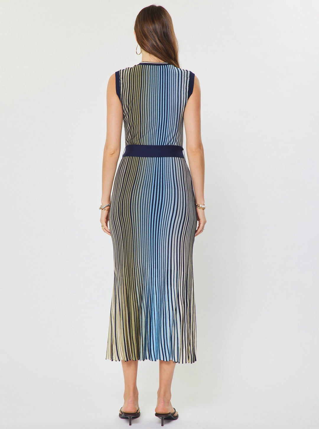 Gradation Stripe Knit Sweater Dress