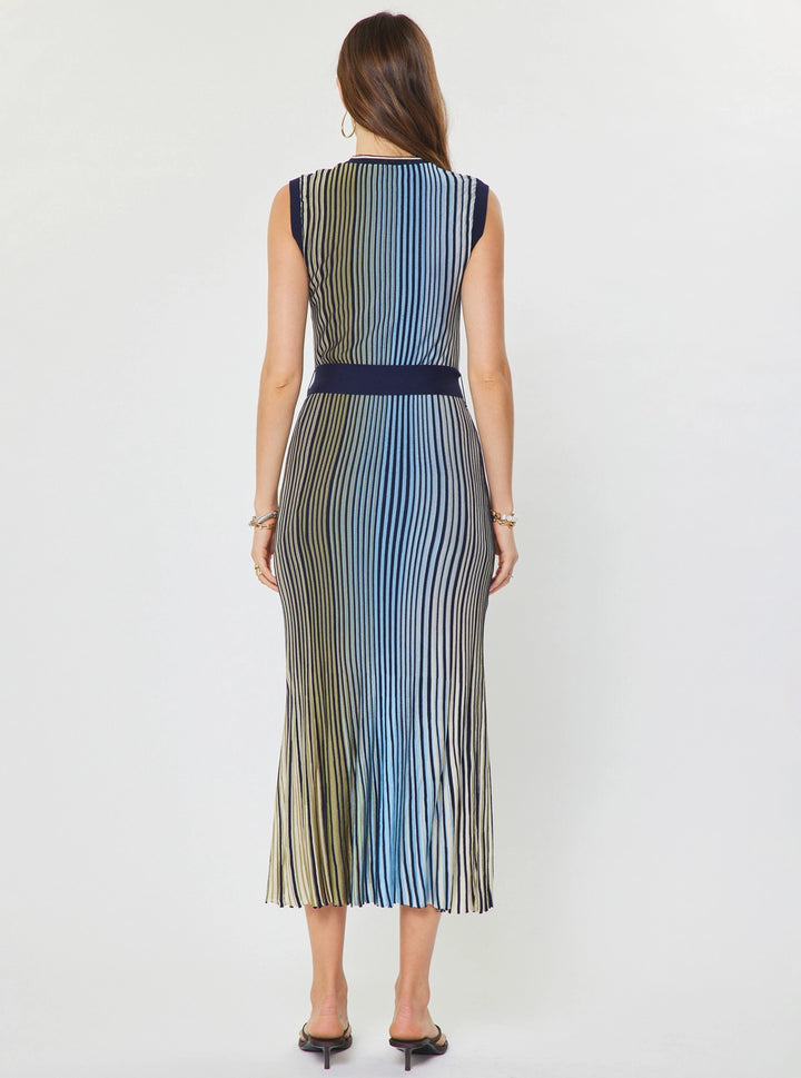 Gradation Stripe Knit Sweater Dress