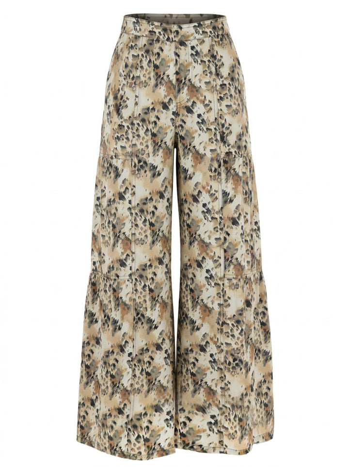 Leopard Tiered Wide Leg Palazzo Pants
