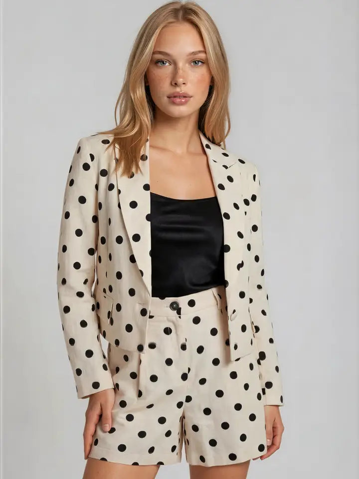 Linen Polka Dot Shorts