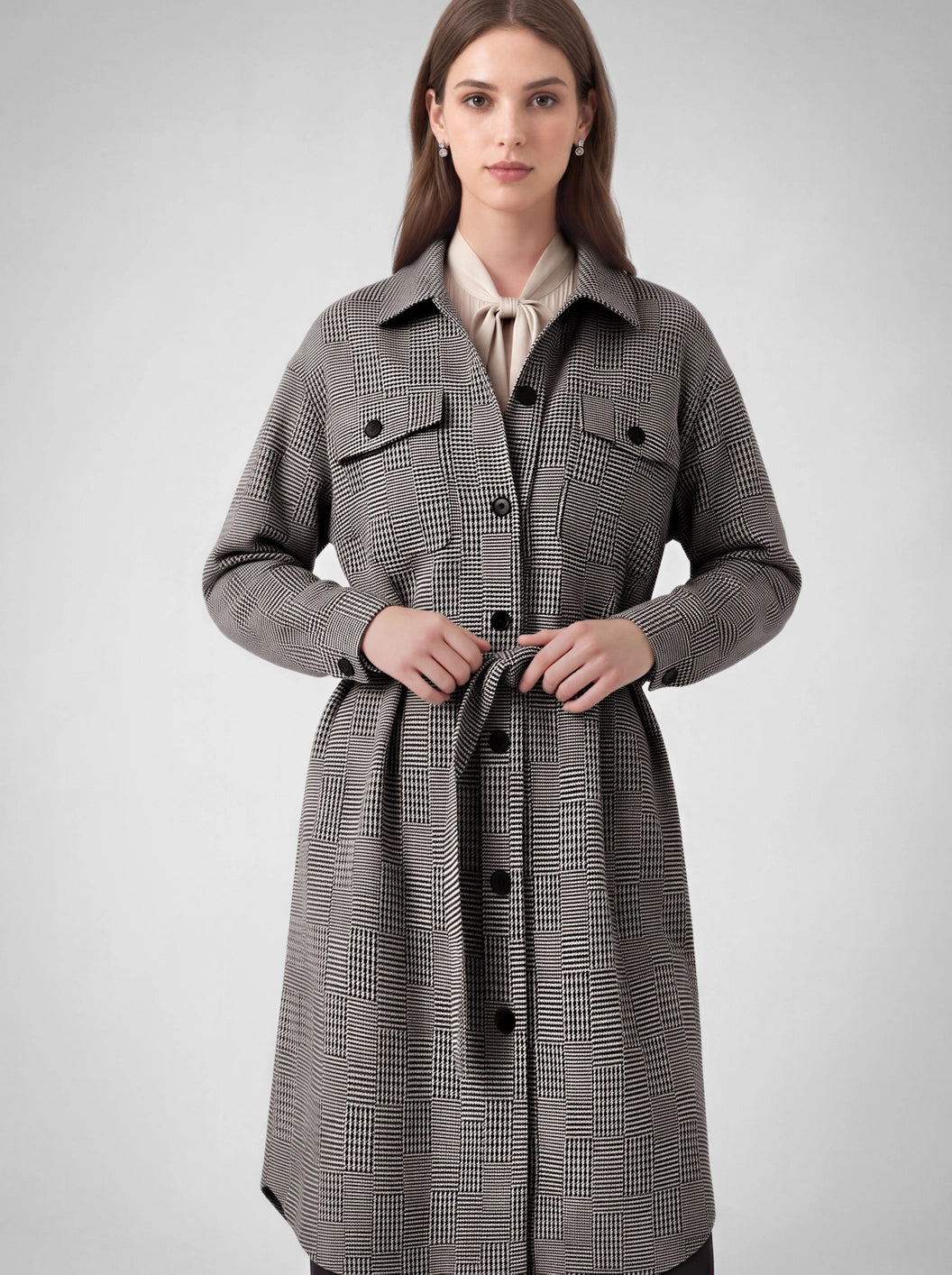 Plaid Button Down Long Shacket