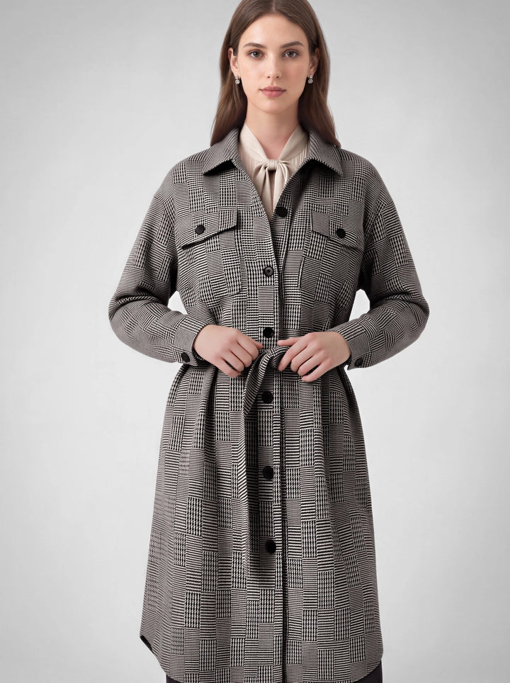 Plaid Button Down Long Shacket