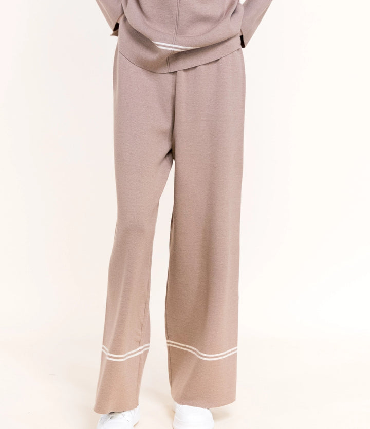 Tonal Lines - Wide Pant Khaki