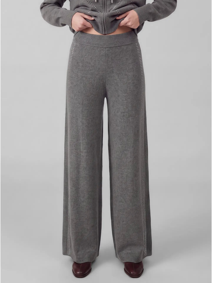 Rhinestone Knit Sweater Pants