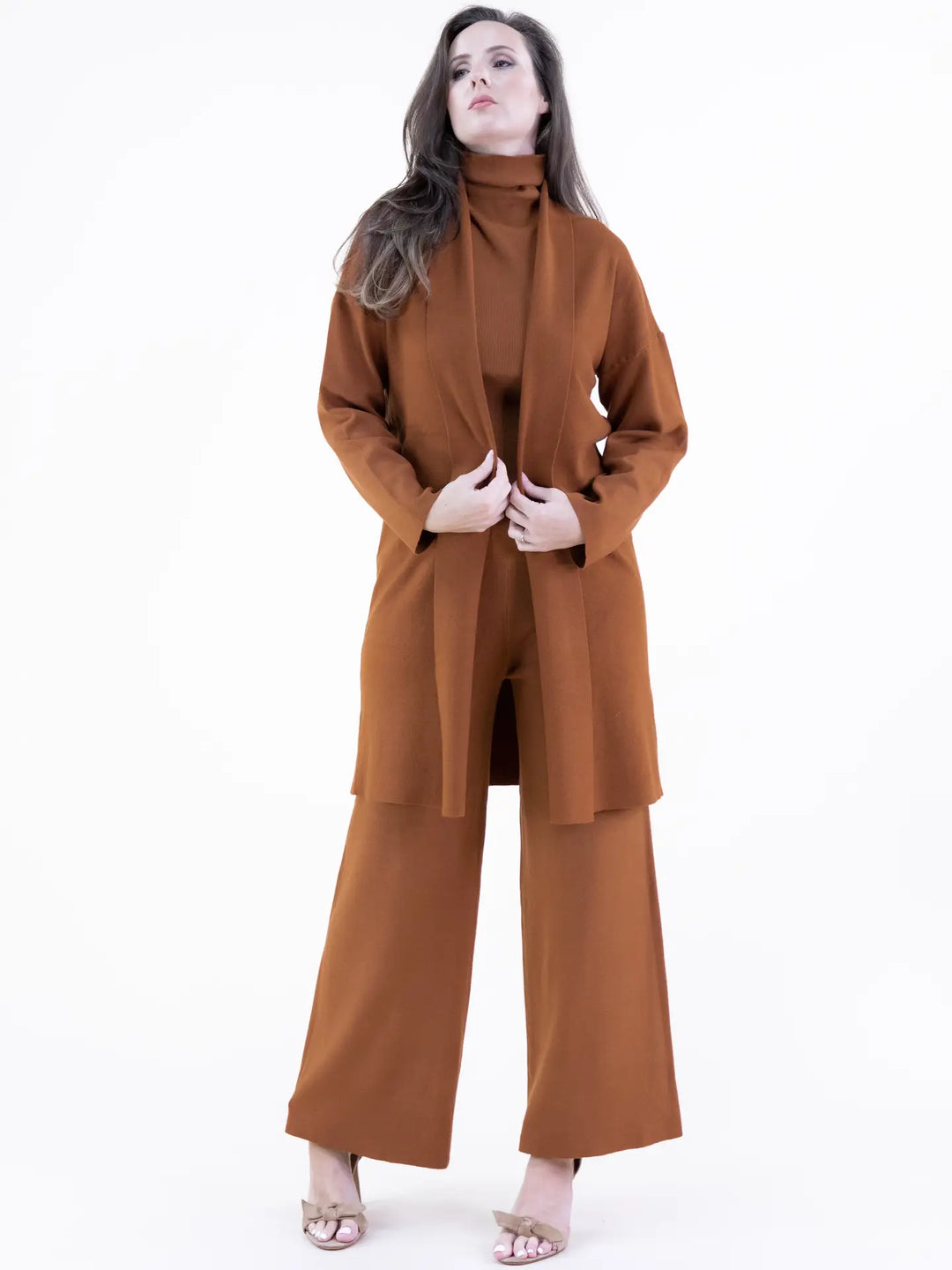 The Casandra Set - Knit Open Cardigan