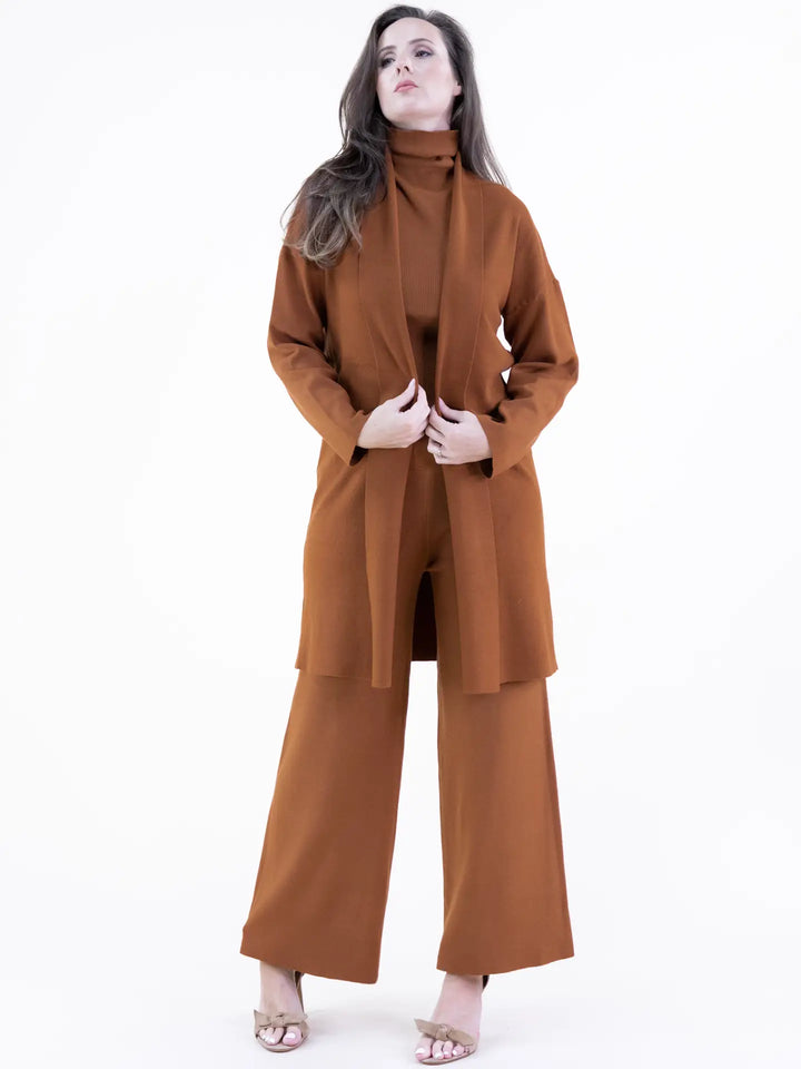 The Casandra Set - Knit Open Cardigan