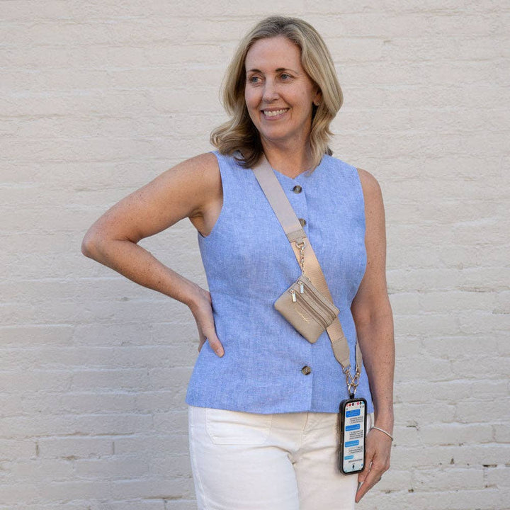 Clip &amp; Go Strap with Pouch - Neutral Collection