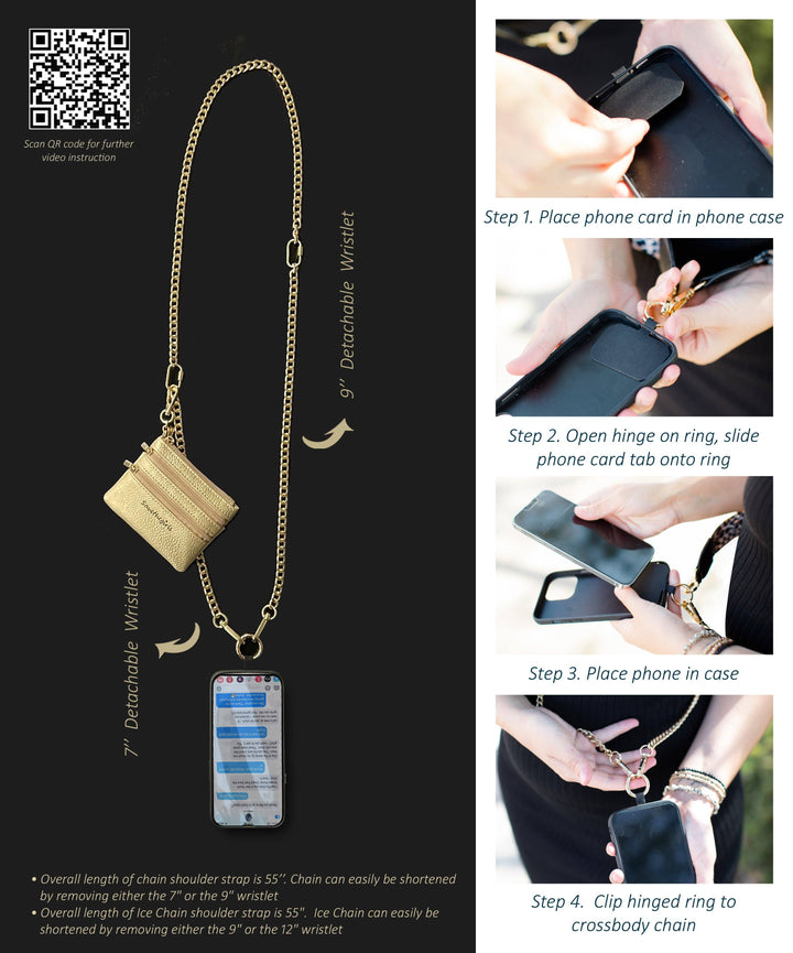 Clip &amp; Go Chain w/Zippered Pouch