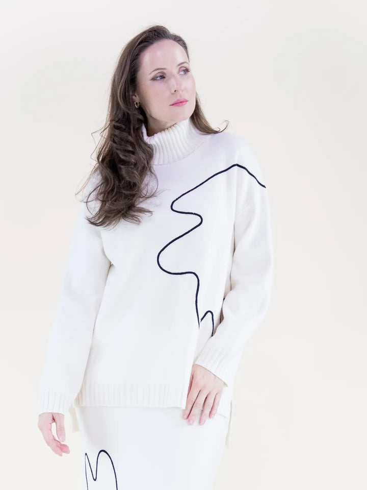 The Amelie Set - Turtle Neck Long Sweater