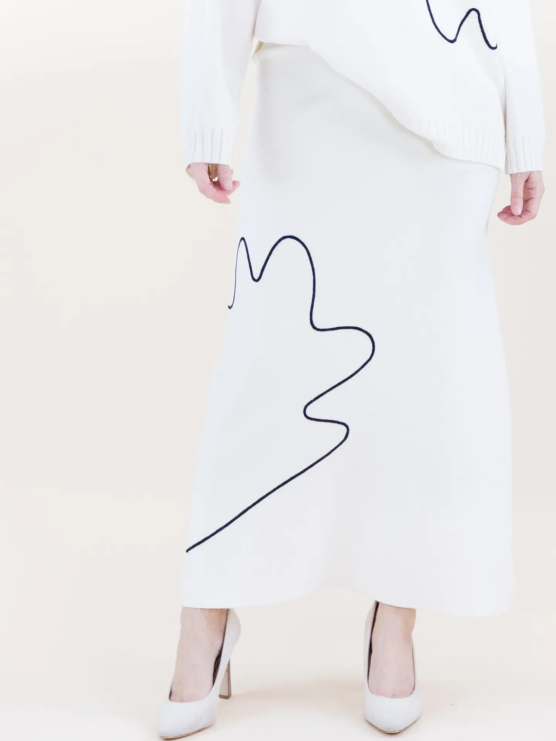 The Amelie Set - Knit Maxi Sweater Skirt