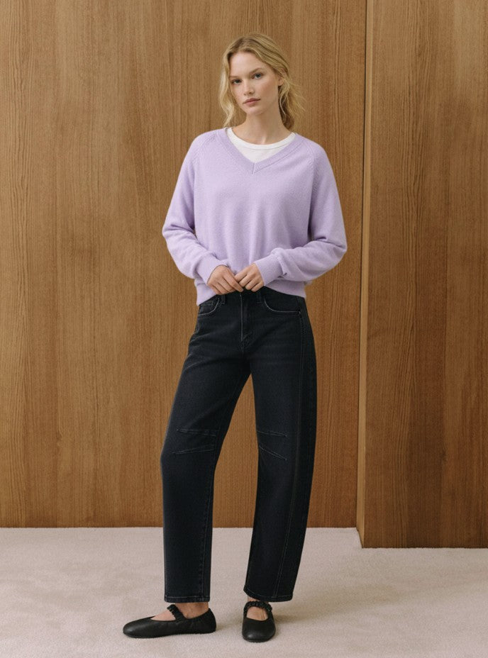 HR ANKLE BARREL JEANS