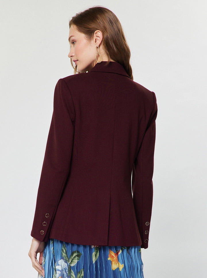 Notch Collar Double Breasted Jacket