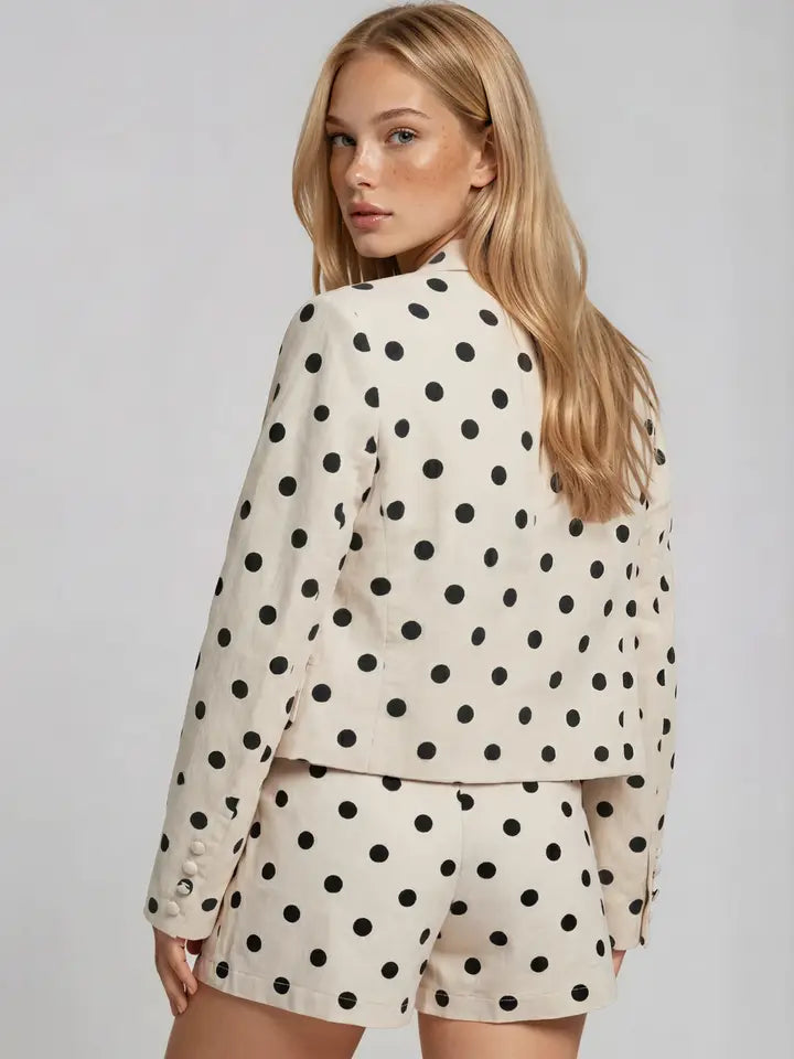 Linen Polka Dot Shorts