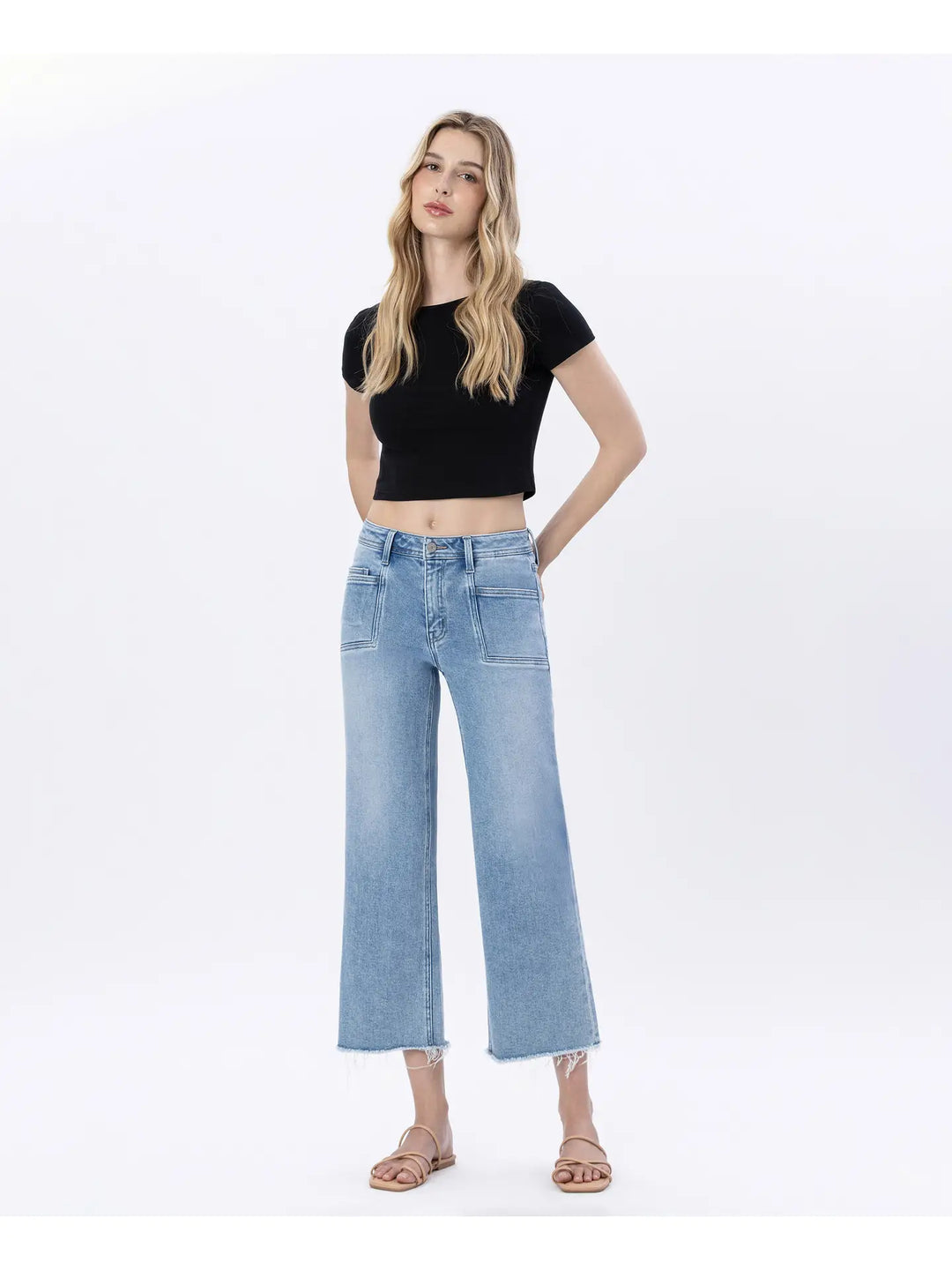 HR Crop Front Pocket Slim Wide