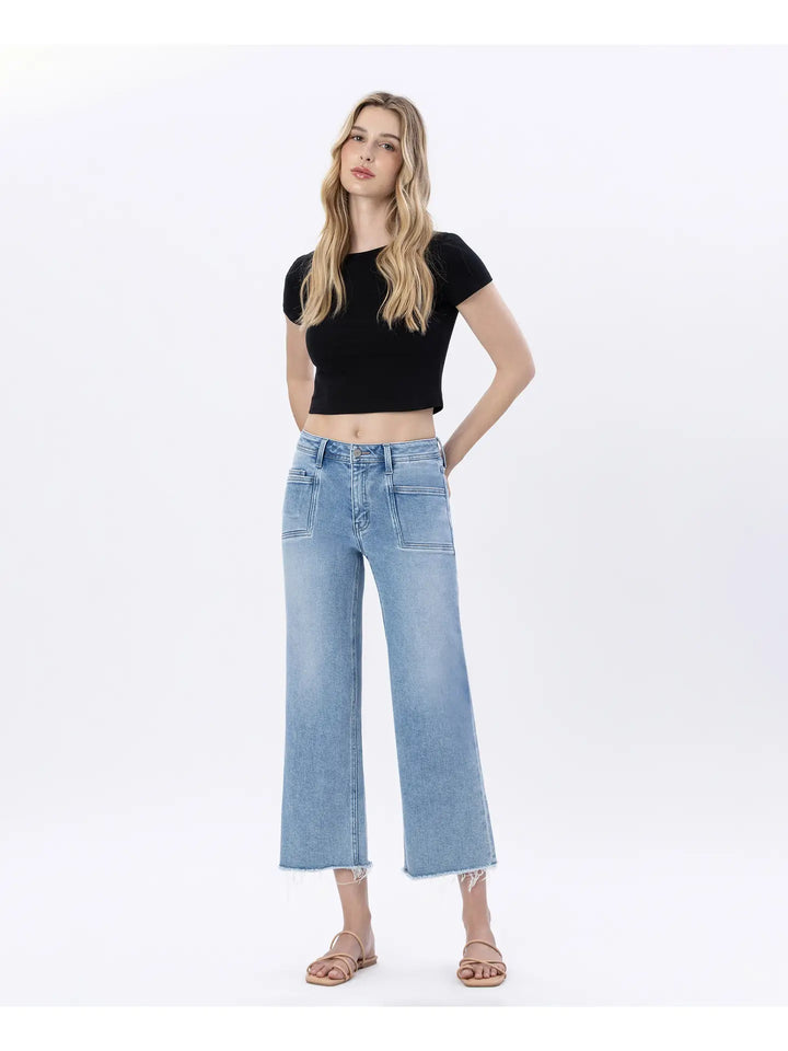 HR Crop Front Pocket Slim Wide