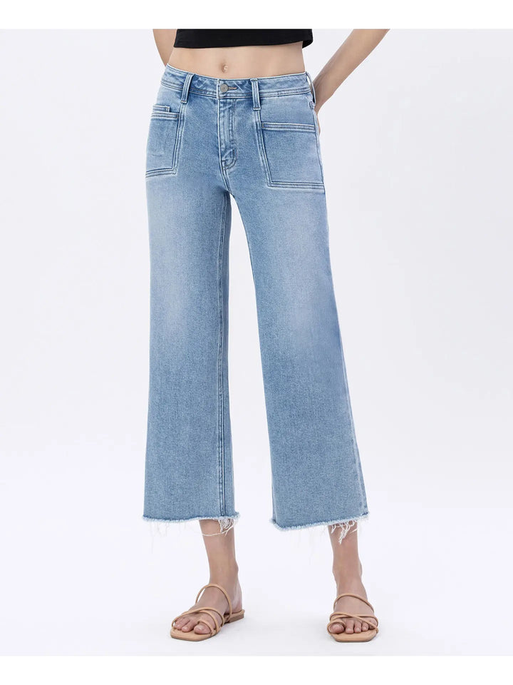 HR Crop Front Pocket Slim Wide