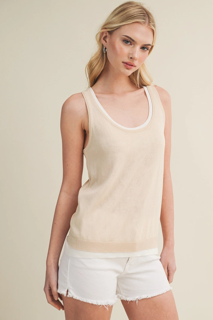 Double Layer Knit Tank
