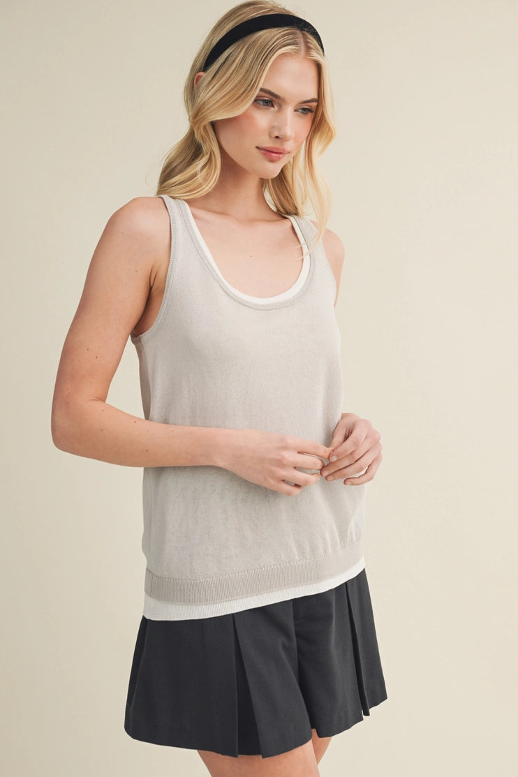 Double Layer Knit Tank