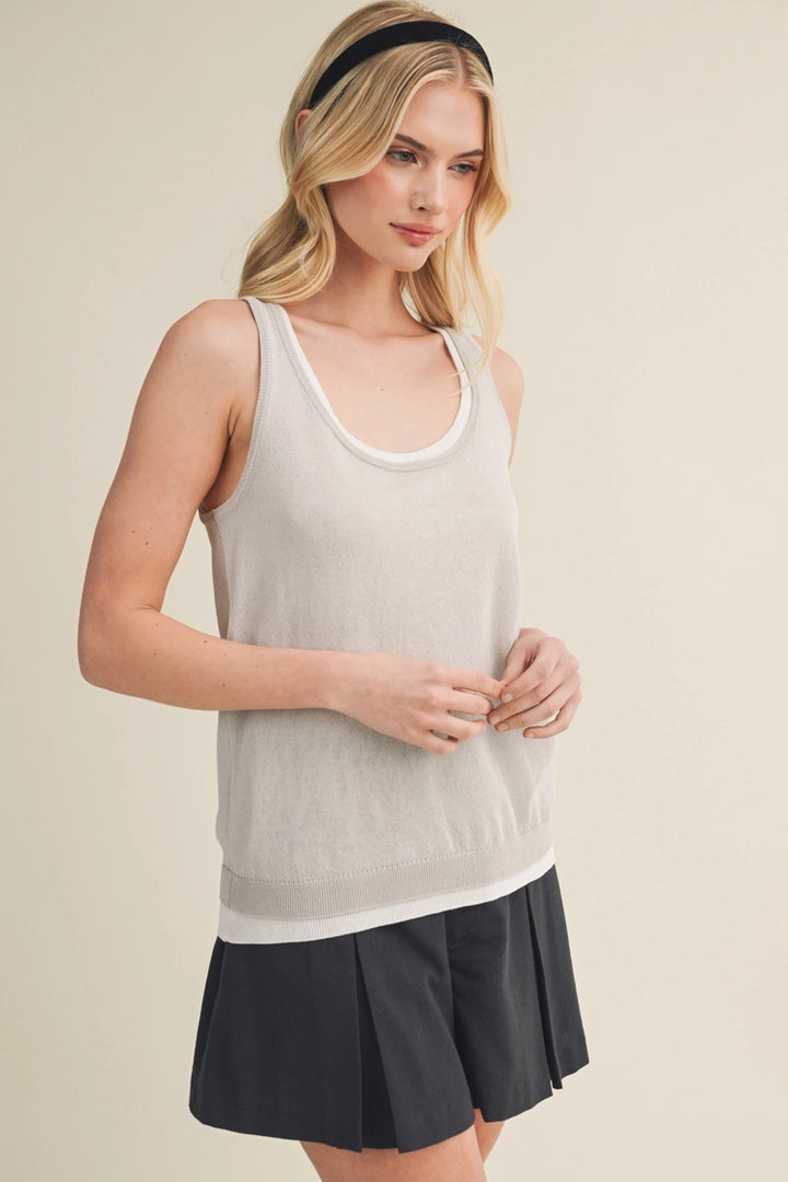 Double Layer Knit Tank