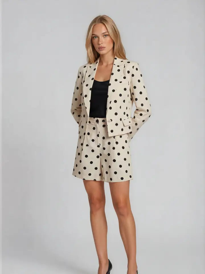 Linen Polka Dot Shorts