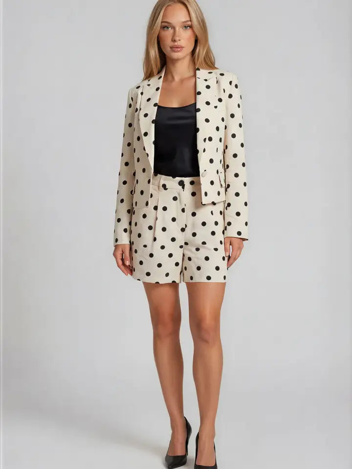 Linen Polka Dot Shorts
