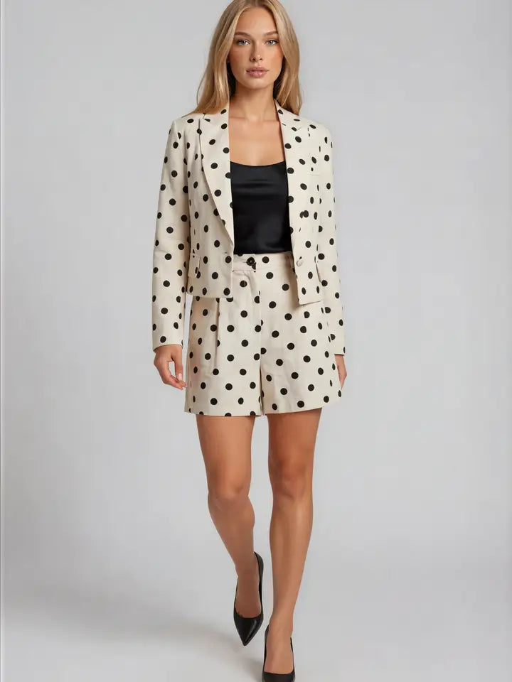 Linen Polka Dot Shorts