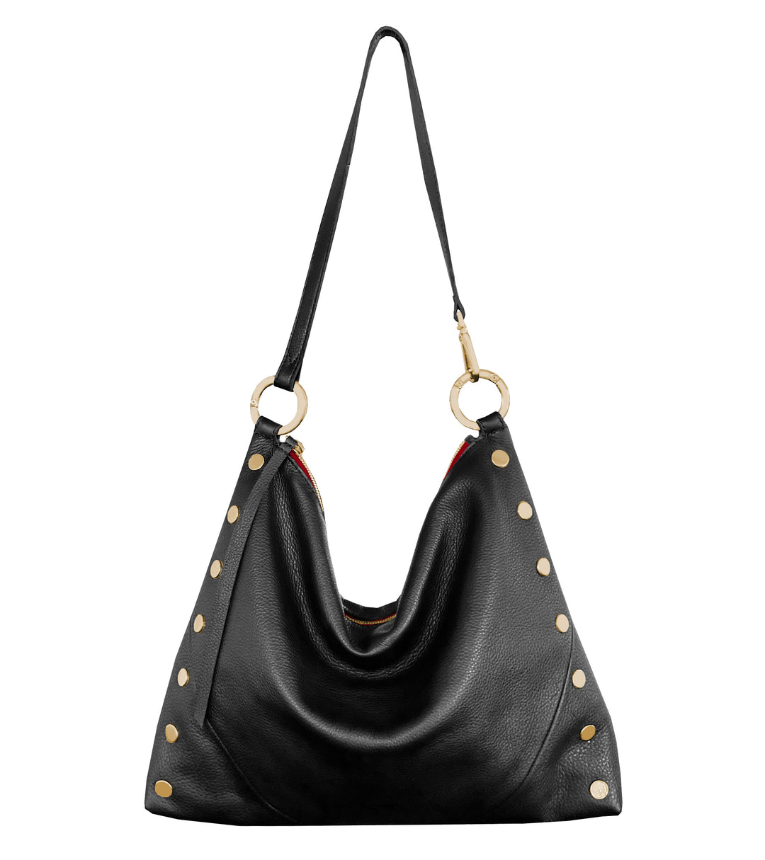 HAMMITT - Kyle Large Black Brushed Gold Red Zip