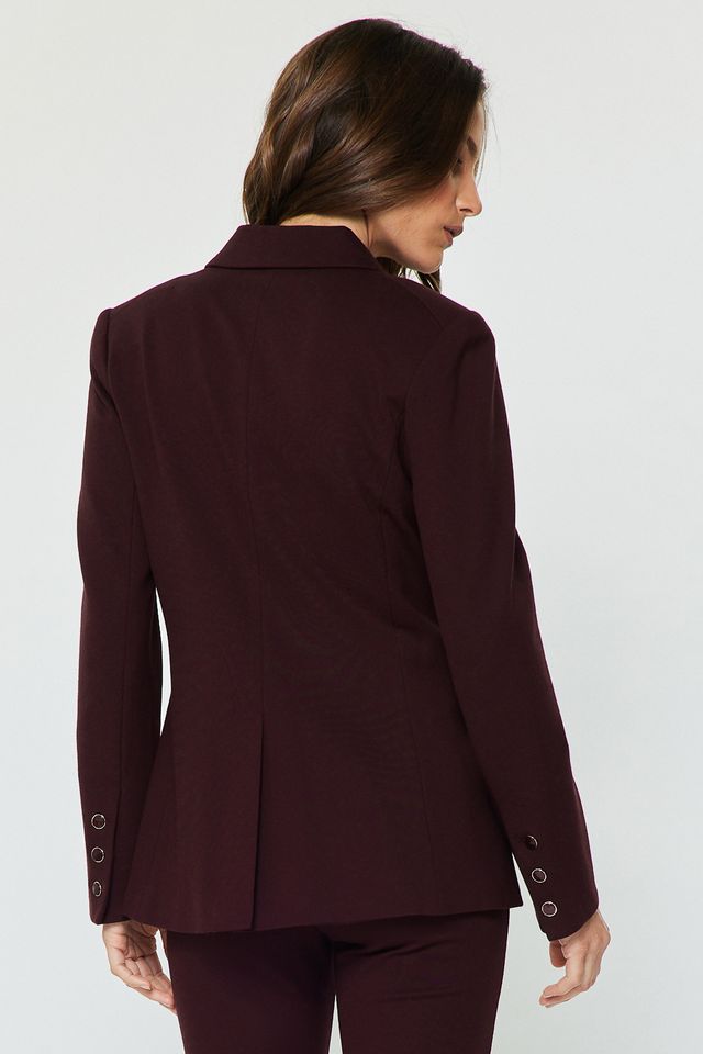 Notch Collar Double Breasted Jacket
